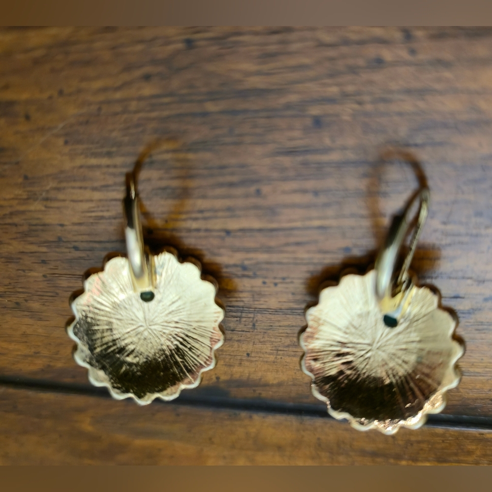 Banana Republic Gold And Turquoise Blue Drop Earrings - Picture 8 of 11